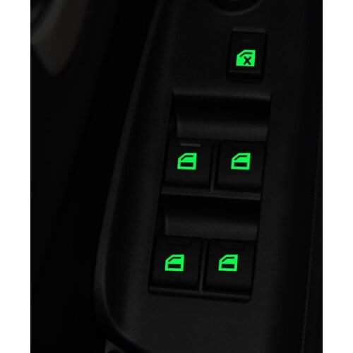 Car window glass lifter switch button luminous sticker for nissan x trail qashqai cruze Chevy T250 Toyota 4Runner Avensis Aygo