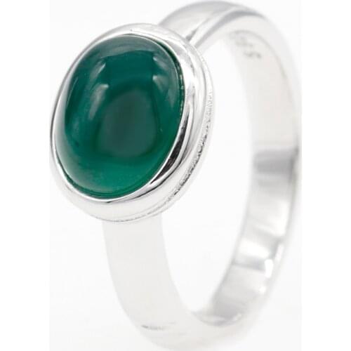 Women Ring 925 Sterling Silver Oval Multi-Color Stone Finger Ring Classic Elegant Style for Women Party Wedding Jewelry