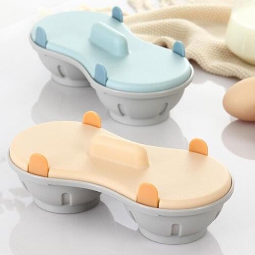 Steamed Egg Box Creative Microwave Steamed Egg Tray Tray Microwave Egg Steamed Egg Oven Kitchen Mold Two Steamed Box Z2R6