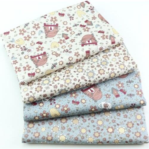 Cartoon Fabric Diy Making Cloth Dress Sewing Craft Patchwork Quilt Sheets Baby Dress Pillow Decor Tissus Tilda100% Cotton Fabric