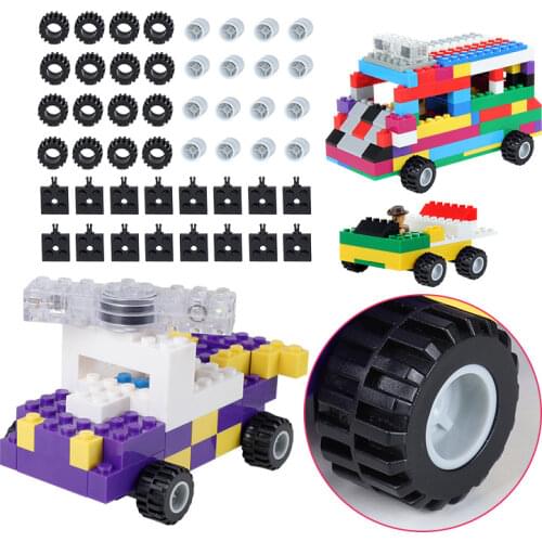 Wheel Axle Door Windows Set Brick Accessories Parts Building Blocks Assemble Bricks Model Kits Toys for Children