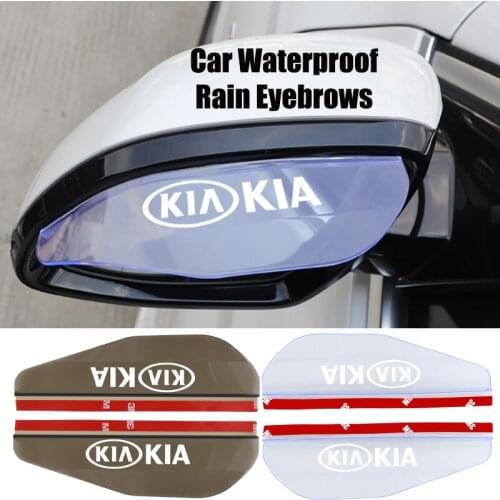 2Pcs Car Waterproof Rain Cover Eyebrow Rear View Mirror Rain Shield Protector For KIA Rio K5 Sportage Ceed Sorento Picanto Venga