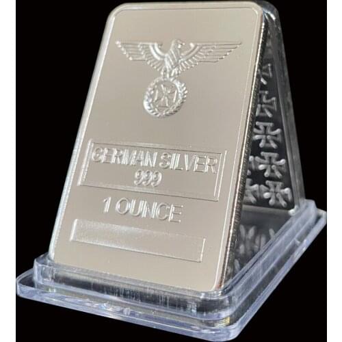 Deutsche 1 Ounce Silver Bullion Bar German Cross Bar With Display Case