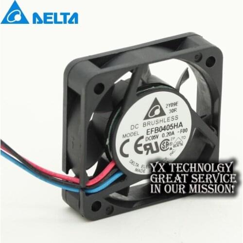 New original EFB0405HA 4010 4cm 40mm 5V 0.20A three wire speed cooling fan for Delta 40*40*10mm