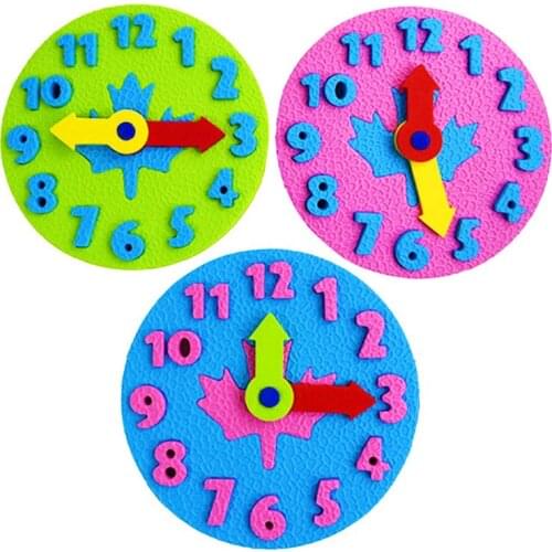 Teaching Kindergarten Manual Educational Eva Clock Early Learning Education Baby Kids Toys Math Toys Montessori Teaching Aids