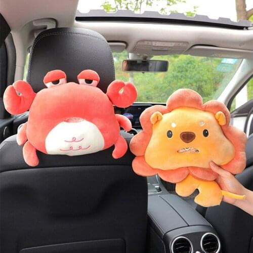 Cartoon Cute Hanging Creative Sun Visor Car Napkin Box Creatvie Car Seat Back Tissue Box