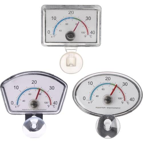 Aquarium Thermometer Pointer Fish Tank Temperature Dial Submersible Suction Cup Drop Shipping