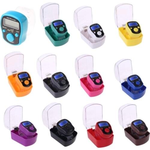 Portable Wrist Digital Electronic Counter with LED Light and Sound Finger Tool