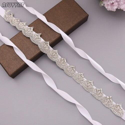 Luxury Rhinestone Wedding Belt For Bride Women High-end Handmade Applique Decoration Dress Waist Seal Party Wedding Dress Belt