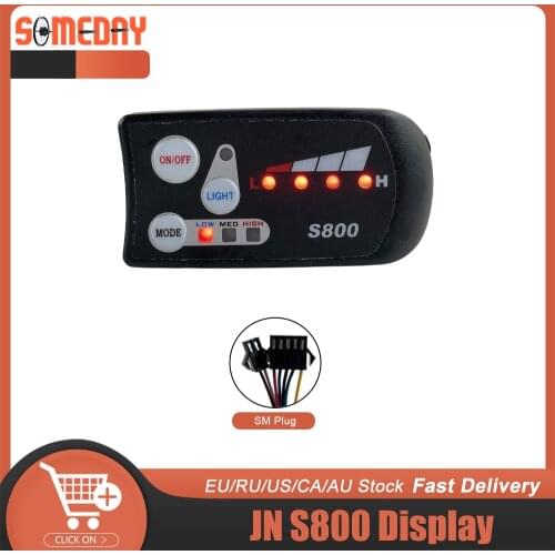SOMEDAY 36V 48V LED S800 Display Electric Bicycle LED Control Panel for EBike Conversion Kit