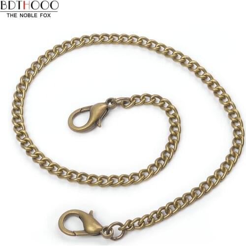 40cm Replacement Metal Chain For Shoulder Bags Handle Crossbody Handbag Antique Bronze Tone DIY Bag Strap Accessories Hardware
