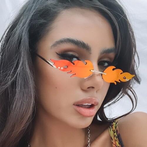 2020 New Fashion Fire Flame Sunglasses Women Men vintage Sun Glasses Eyewear Luxury trendy Streetwear brand designer