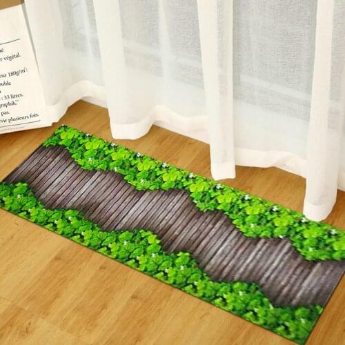 Modern Scenic 3D Printed Door Mats Kitchen Floor Rug Anti Slip Bedroom Hallway Carpet Microfiber Flannel Outdoor Area Rugs