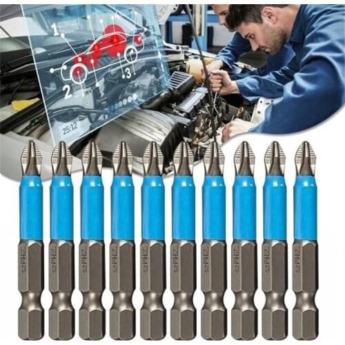 3/5/10Pcs 50mm Magnetic drill bits ph2 Cross Head Screwdriver Bits Hand Tools Anti Slip Electric Hex Shank Magnetic tool PH2