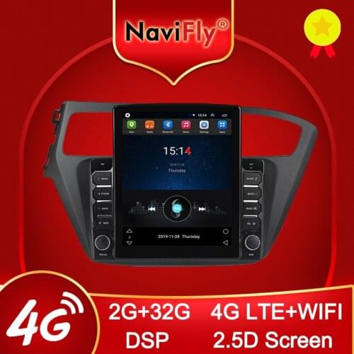 Tesla Style 32G ROM Radio Android For Hyundai I20 LHD 2018-2019 DSP Car Video Multimedia Player GPS 2.5D 4G LTE Auto Navigation