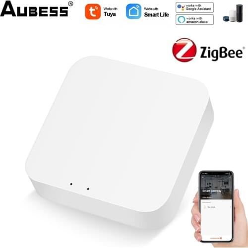 Tuya ZigBee 3.0 Smart Gateway Hub Smart Home Bridge Smart Life APP Wireless Remote Controller Works With Alexa Google Home