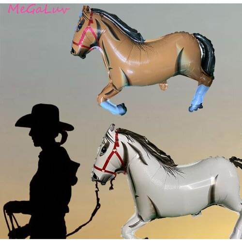 White 83*58cm Horse-shaped Aluminum Film Balloon Birthday Party Decoration Supplies Hydrogen Balloon Childrens Toy Photo Props
