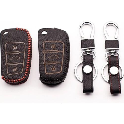 High quality Genuine Leather key cover for Audi A1 A2 A3 A4 A5 A6 A7 A8 Q1 S1 S3 S5 S6 S8 Q3 Q5 Q7 TT TTS SQ3 SQ5 SQ7 Key cases