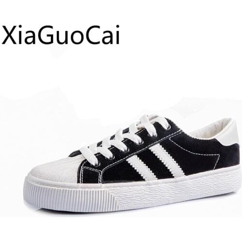 2019 Womens Canvas Shoes Low Top Fashion Round Toe Womens Casual Shoes Street Trendy Summer Flat Sneakers