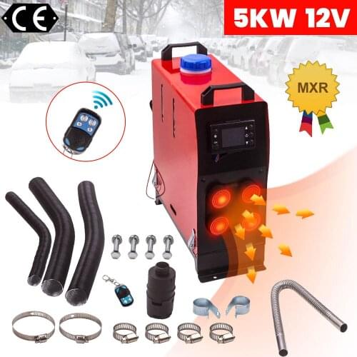 12V 2KW-5KW Diesel Air Heater LCD Remote For Truck Caravan Bus Van Car 5000W SUV
