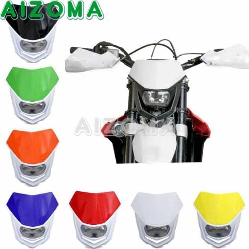 13 Colors Motorcycle Dirt Bike Enduro Motocross Supermoto 12V Headlight Mask For Honda Suzuki Yamaha Kawasaki BMW Universal