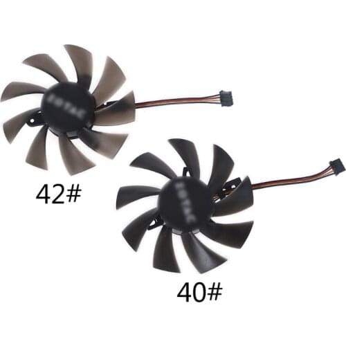 2PC T129215BU 4Pin Graphic Card Cooling VGA Fan for Geforce GTX 12V 0.5A