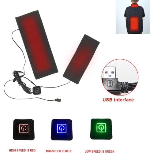 2 in 1 USB Electric Heating Pad Heating Vest Warm Vest Heating Jacket Back Large Fever Motorcycle Winter Warming Equipment