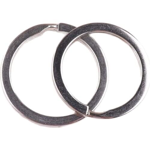20 pcs Metal Key Holder Split Round Rings Unisex Keyring Keychain Keyfob Accessories Keychain Making Diy Accessories