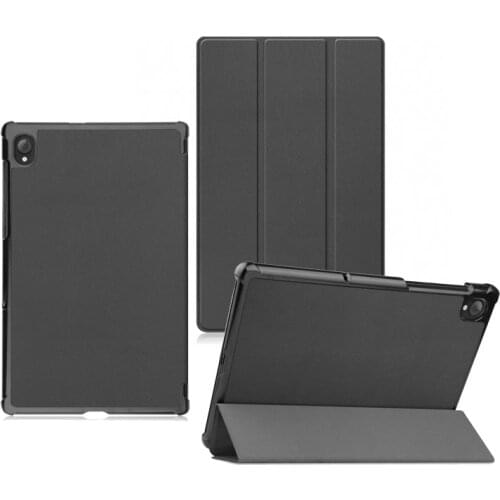 30PCS/Lot Tri-fold Slim Hard Shell PU Cover For Lenovo Qitian Tab K10 TB-X6C6 Luxury Flip Tablet 10.3'' Stand Protectors Case