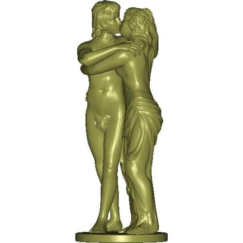 3d model relief for cnc in STL file format Women and man hugging