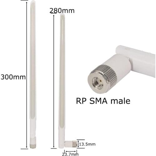 5 piece 2.4Ghz 10 dbi Aerial RP SMA male Wireless WIFI Antenna Booster Universal Antennas Amplifier WLAN Router Connector