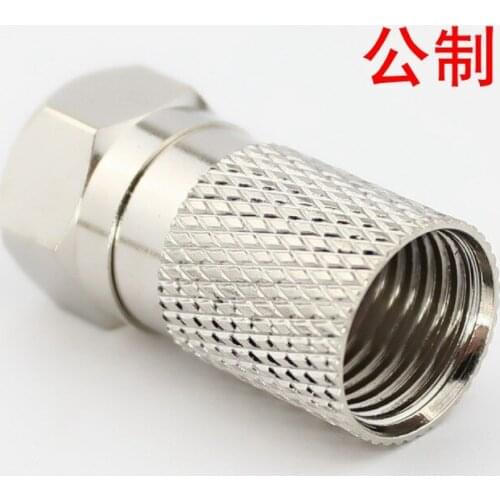 75-7 thread plug metric -7 self tight F plug cable TV 75-7 threaded cable TV connector RG11F plug