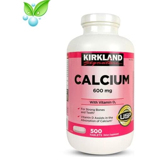 American Kirkland Middle-aged and Elderly Calcium Tablets Calcium Carbonate Vitamin D3 Leg Cramps and Bone