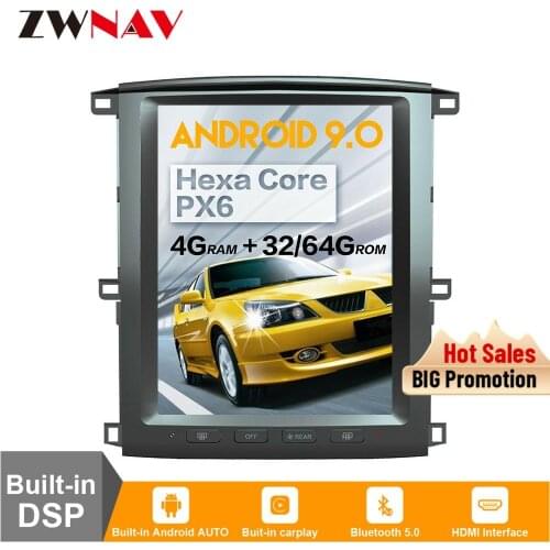 DSP Carplay vertical Tesla screen Android 9.0 Car Multimedia Player For Lexus LX470 2002-2007 Radio stereo head unit