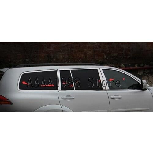 For Mitsubishi Pajero Sport 2009 2010 2011 2012 2013 2014 Car Middle Column Window Trim Decoration Strip Sticke