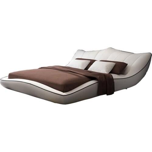 Europe and America Genuine leather bed frame Modern Soft Beds Home Bedroom Furniture cama muebles de dormitorio / camas quarto