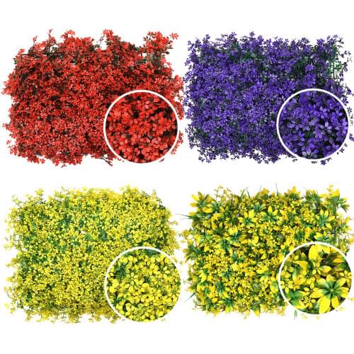 Artificial Green Plant Wedding Wall Background Decor Red Maple Leaf Artificial Fence, Rattan Leaf Privacy Fence Decoration