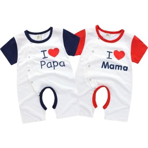 Summer Girl Boy Unisex Short Sleeve Casual Cute Soft Cotton Newborn Infant Baby Romper Toddler Baby Jumpsuit Kids Clothes