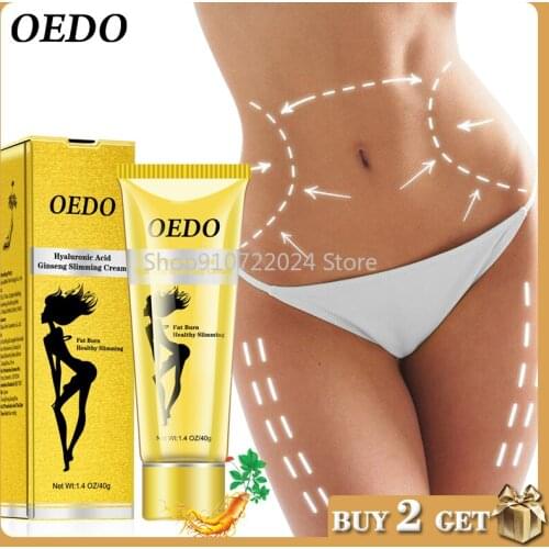 OEDO Hyaluronic Acid Ginseng Slimming Cream Reduce Cellulite Lose Weight Burning Fat Health Care Cream 40g