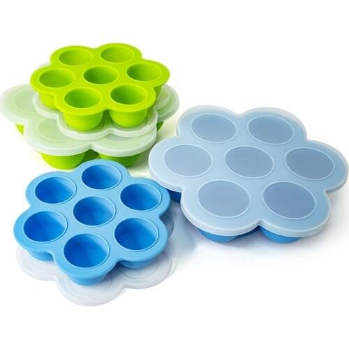 Reusable Baby Food Storage Container Freezer Ice Tray Silicone Egg Bites Molds Accessories