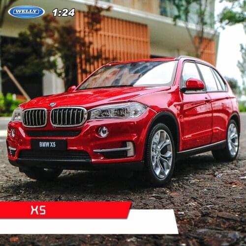 Welly 1:24 BMW X5 red car alloy car model simulation car decoration collection gift toy Die casting model boy toy