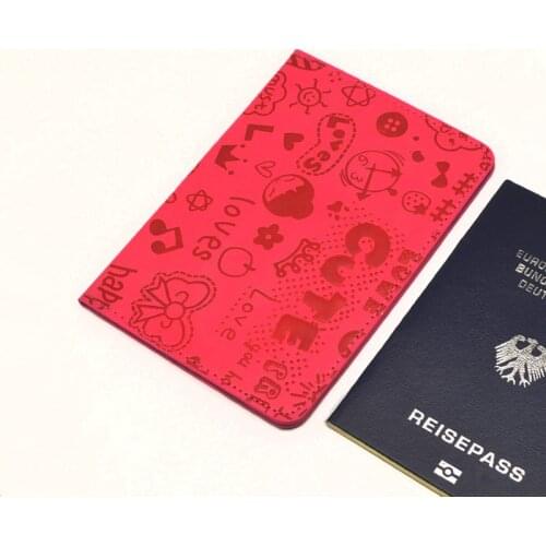 Soft Elegant Cute Women Passport Cover Pink Black Covers for Passports Girls Travel Passport Holder Case for Passport Protector