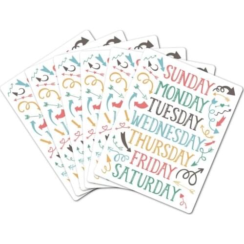 350Pcs Week Planner Stickers Korean Hand Date Stickers Aesthetic Scrapbook Material Diary Statione Stickers