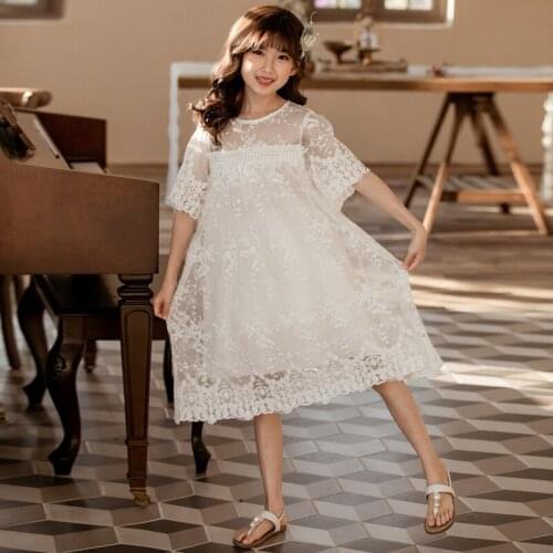 New Arrival 2020 Summer Lace Girls Dresses Baby Girls Cute Princess Dresses Kids Elegant Long Style Summer Dress for Girls,#8379