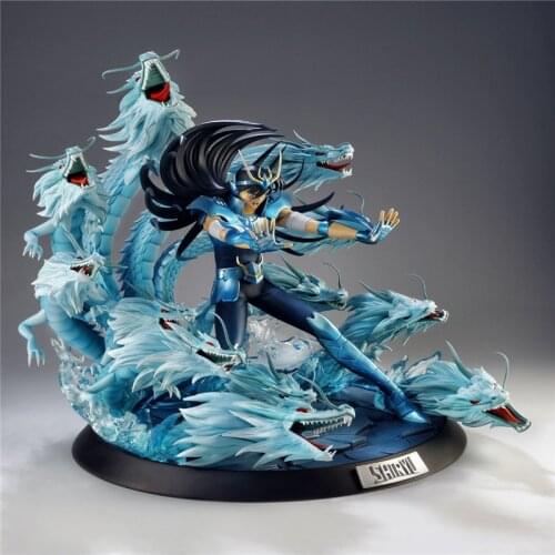 Disney Saint Seiya Figures Purple Dragon Lushan Bailongba Model Statue