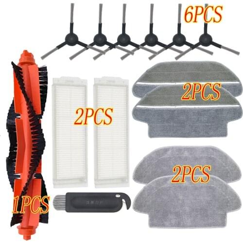 Main Brush Hepa Filter Side Brush for Conga 3490 Viomi V2 PRO filter V-RVCLM21B xiaomi Robot Vacuum Cleaner STYJ02YM Mop Cloth