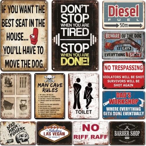 Antique Toilet Laundry Room Poster Metal Plate Vintage Door Decor Signs Barber Shop Tin Sign Retro Home Man Cave Decorative Sign