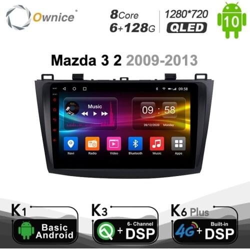 QLED 2 din Octa Core Android 10.Car DVD Player Auto radio GPS Navi for Mazda 3 2010 2011 2012 2013 DSP 4G LTE SPDIF 6G+128G