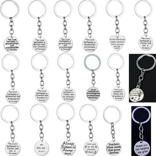 Family Friend Teacher Keyring Dad Mom Lover Wife Husband Gramdmother Sister Son Daughter Birthday Party Keychain Charm Gifts BFF