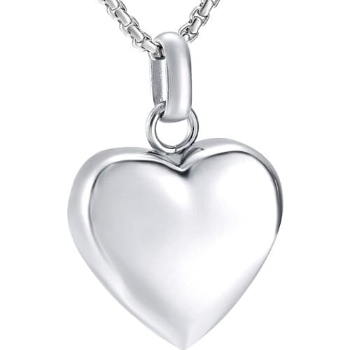 Heart Cremation Jewelry Stainless Steel Memorial Urn Necklace Ashes Holder Keepsake Funeral Mini Cakset